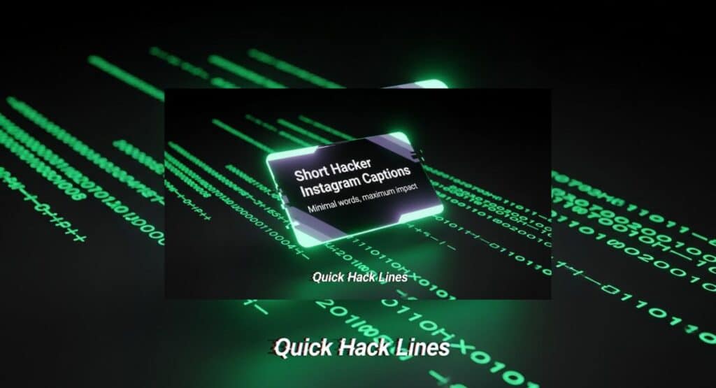 Short Hacker Instagram Captions
