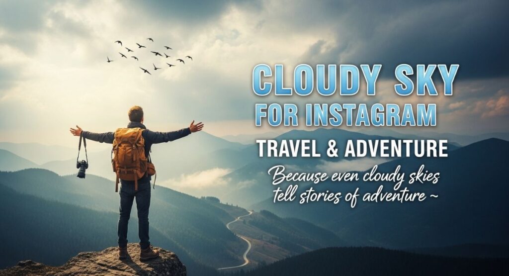 Cloudy Sky Captions for Instagram Travel & Adventure