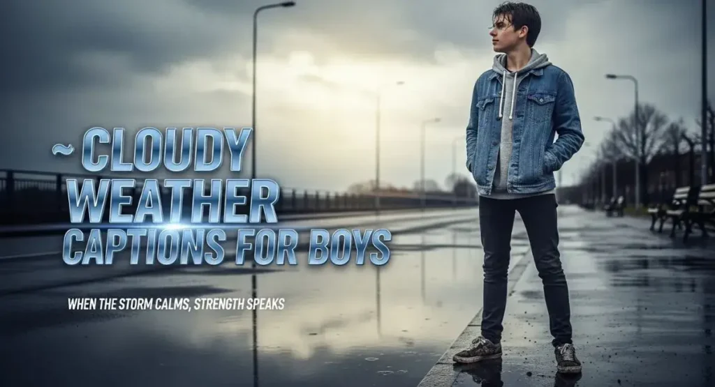 Cloudy Weather Captions for Boys