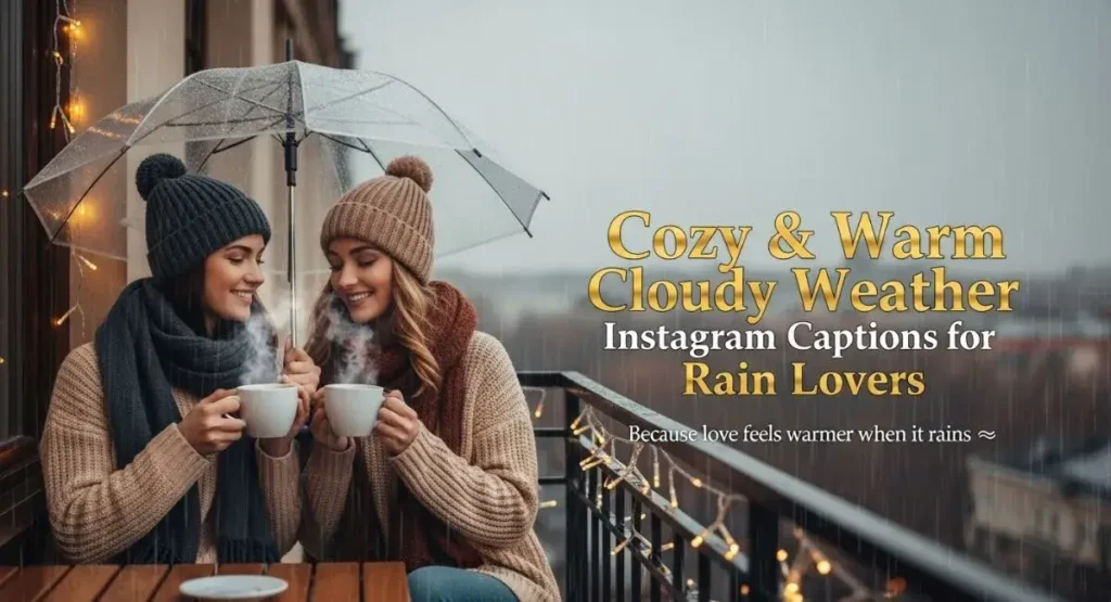 Cozy & Warm Cloudy Weather Instagram Captions for Rain Lovers