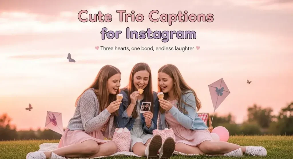Cute Trio Captions for Instagram