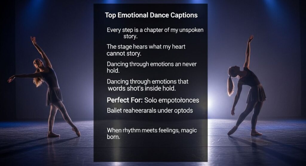Emotional Dance Captions for Instagram That Touch Hearts