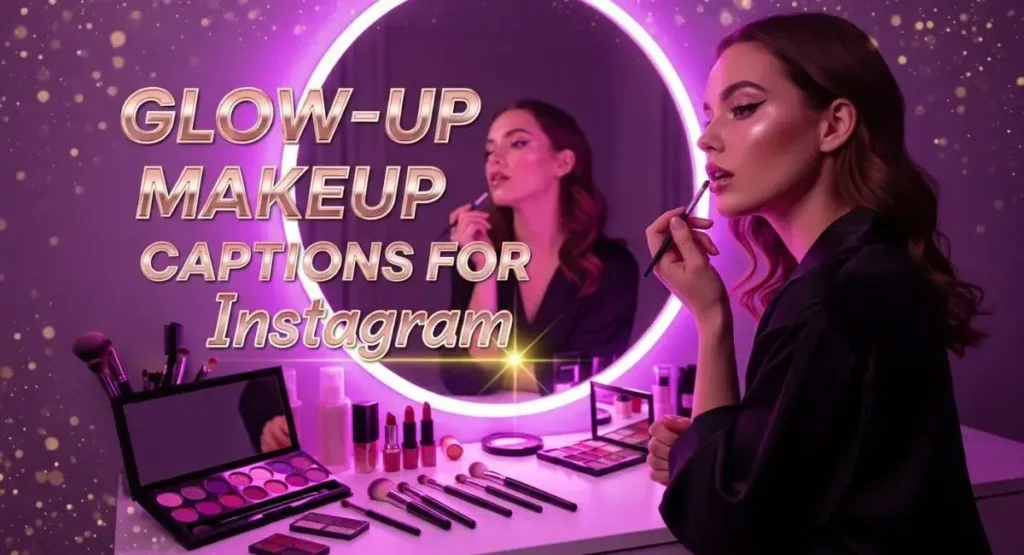 Glow-Up Makeup Captions for Instagram