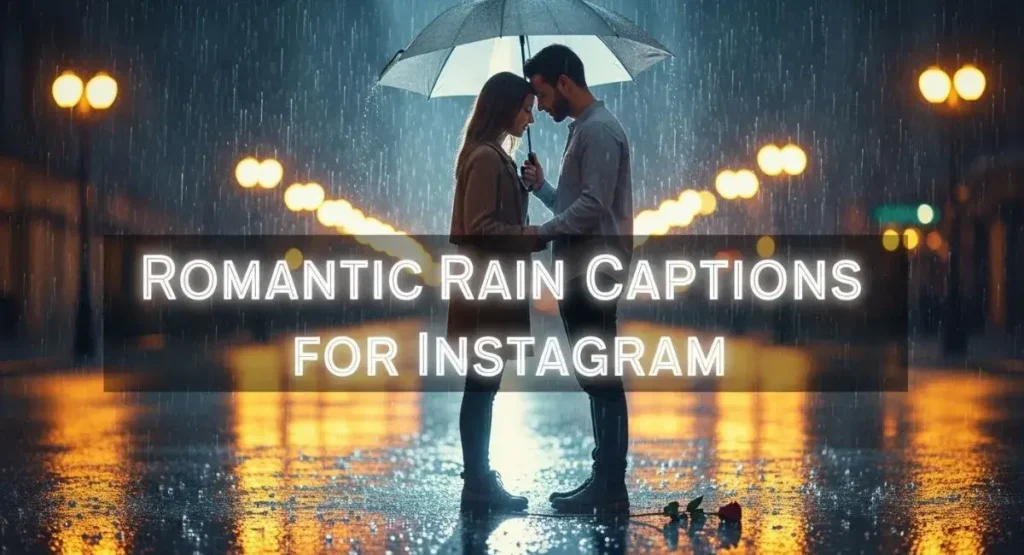Romantic Rain Captions for Instagram