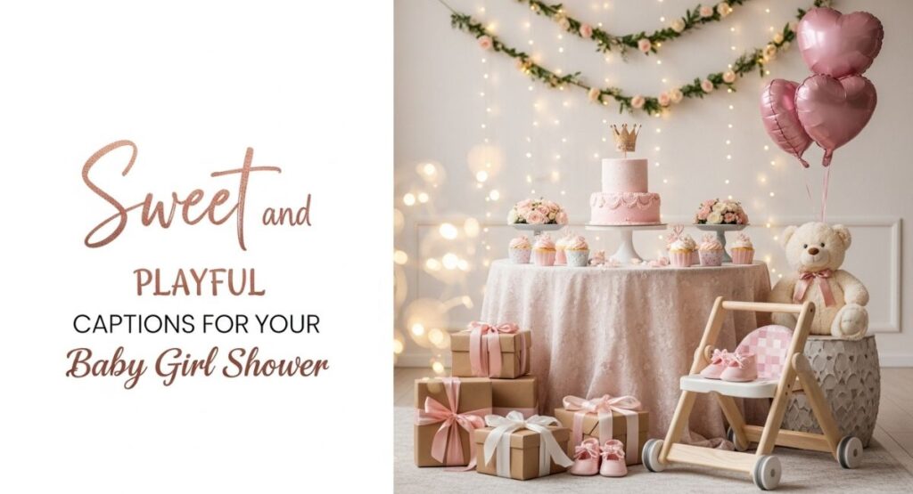 Sweet and Playful Captions for Your Baby Girl Shower