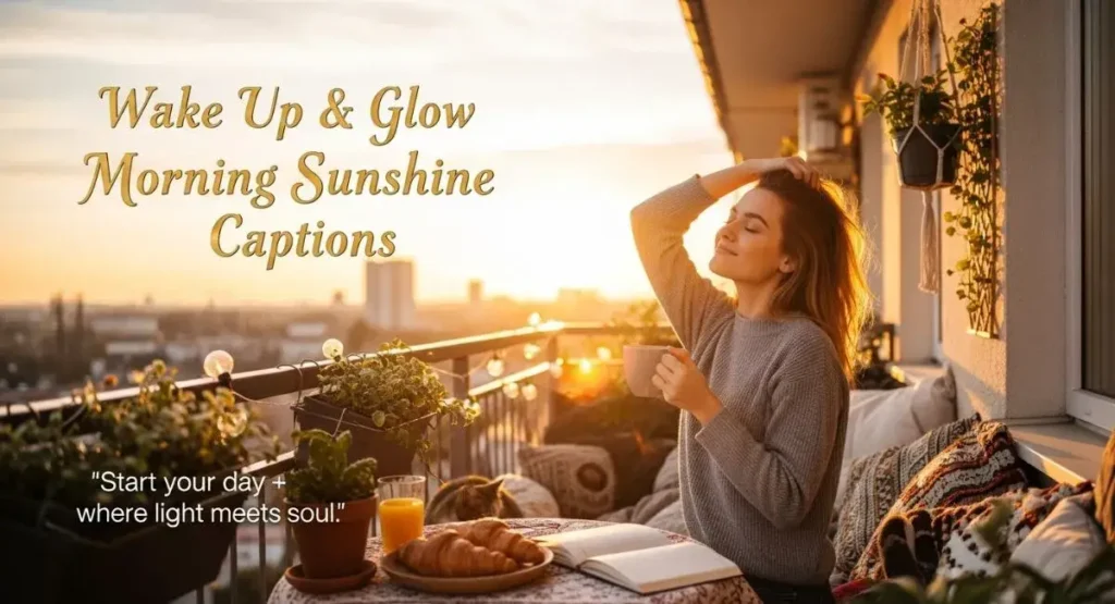 Wake Up & Glow Morning Sunshine Captions