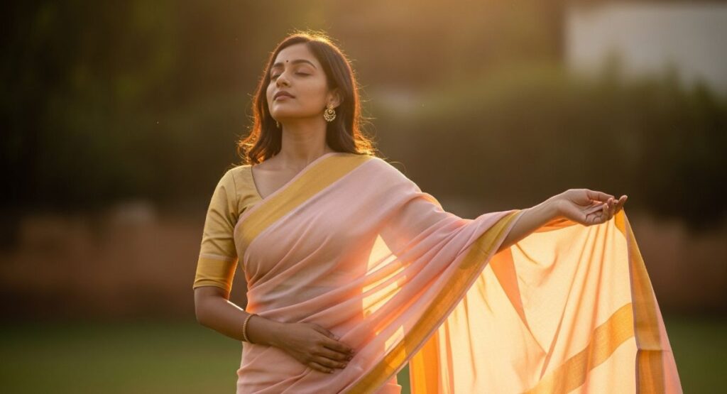 Saree Captions Aesthetic for Girls