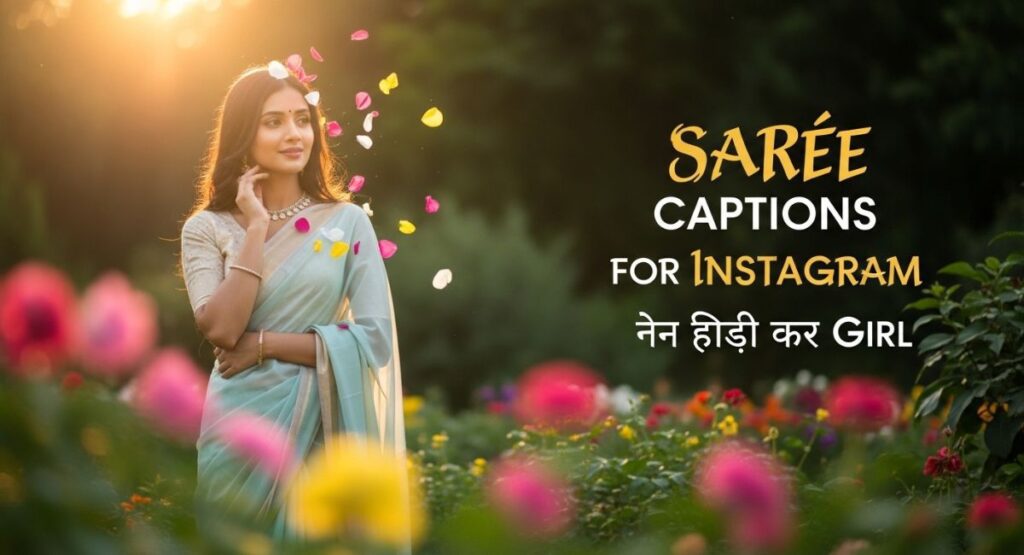 Saree Captions for Instagram in Hindi for Girl
