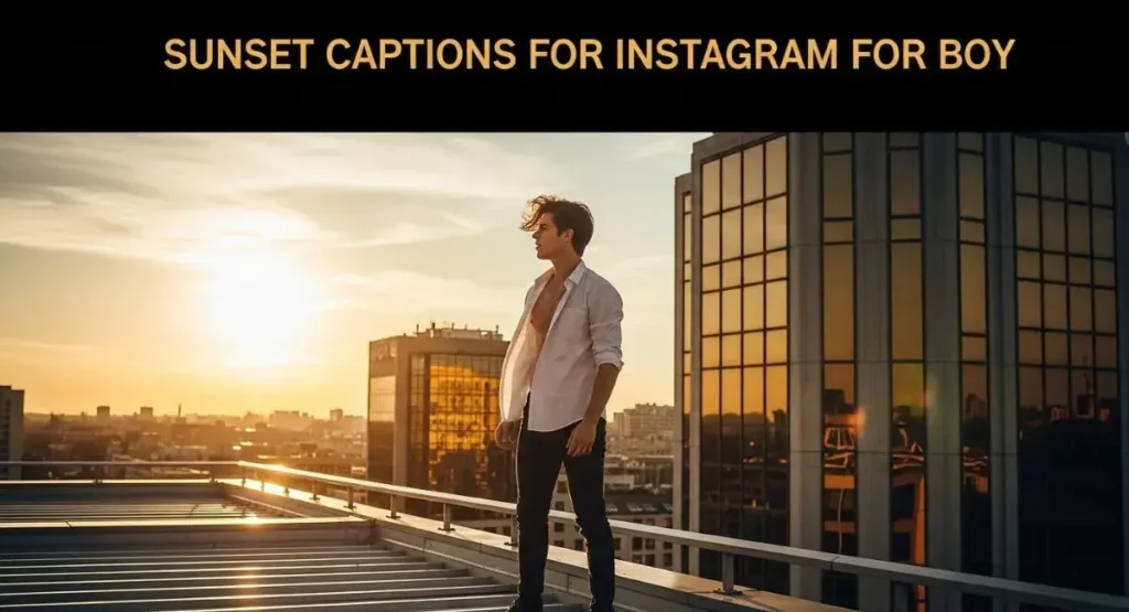 Sunset Captions for Instagram for Boy