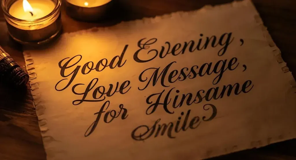 Good Evening Love Message for Him Smile