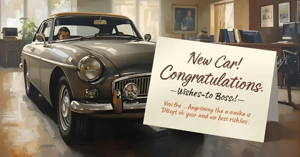 New Car Congratulations Wishes to Boss