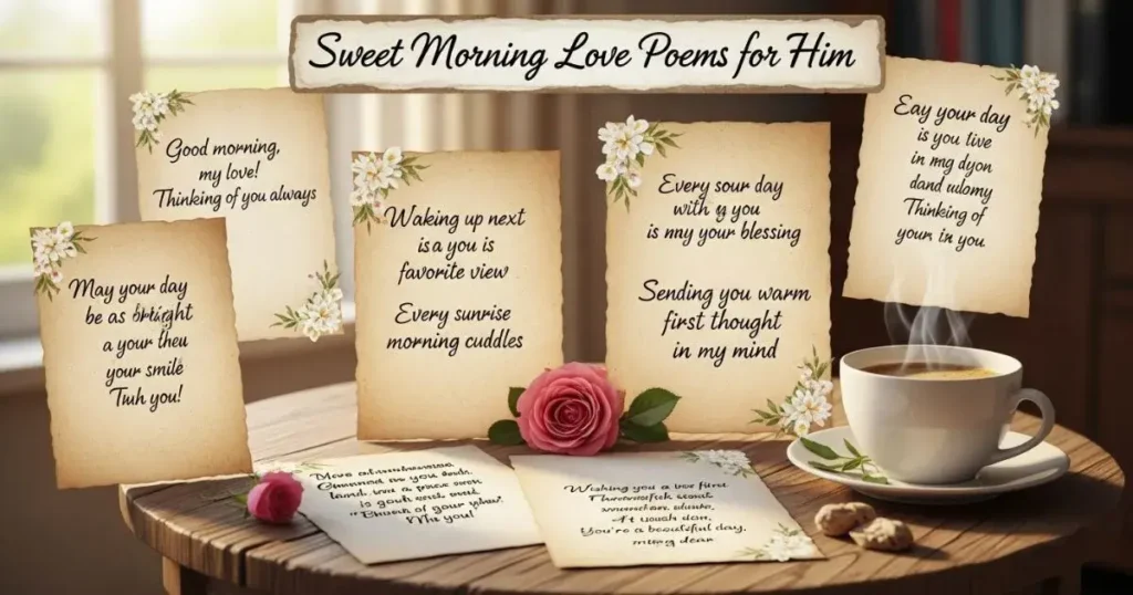 Sweet Morning Love Poems for Him Messages