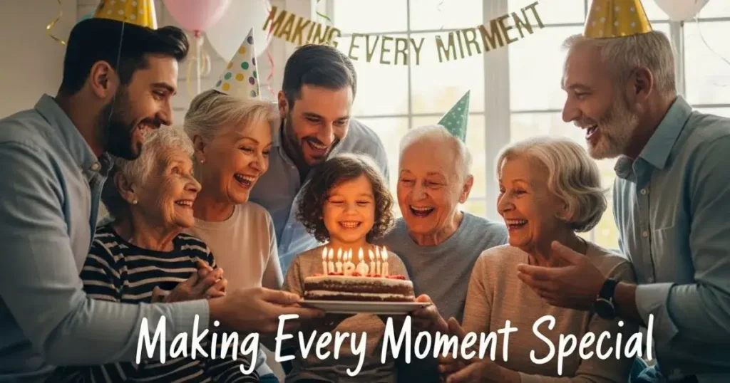 Birthday celebration with family captions for Instagram