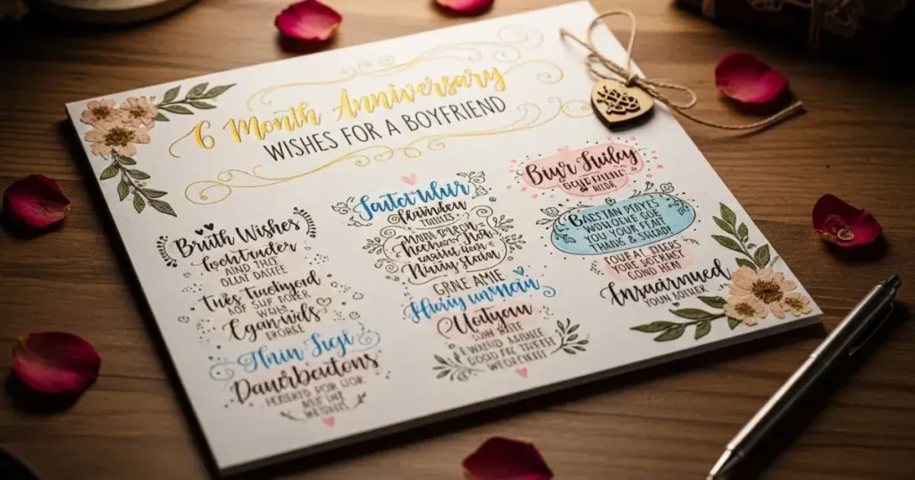 6 Month Anniversary Wishes for Boyfriend