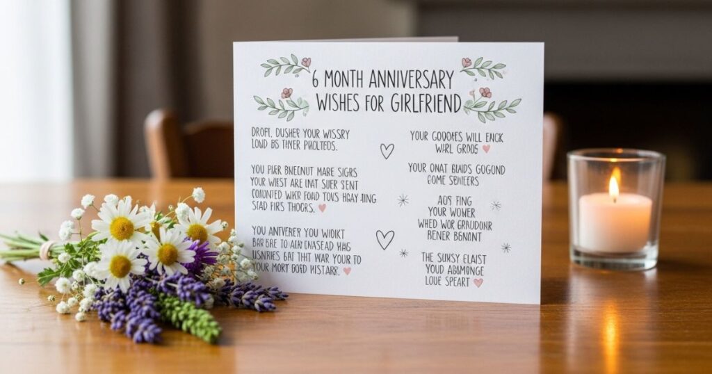 6 Month Anniversary Wishes for Girlfriend
