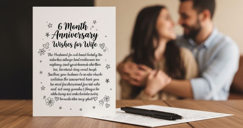 6 Month Anniversary Wishes for Wife 