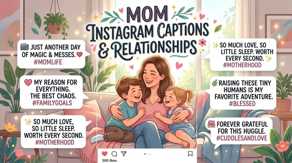 Mom instagram captions